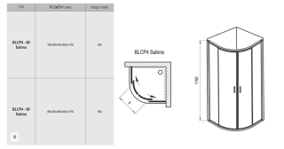 Душевой уголок Ravak Blix BLCP4-90 3B270C40Z1 Transparent профиль хром