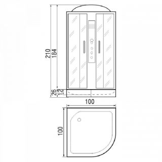 Душевая кабина RIVER DESNA 100/26 МТ