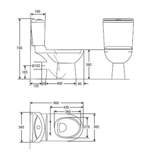 Унитаз-компакт Jacob Delafon Odeon 19603K-00 ободковый белыйы