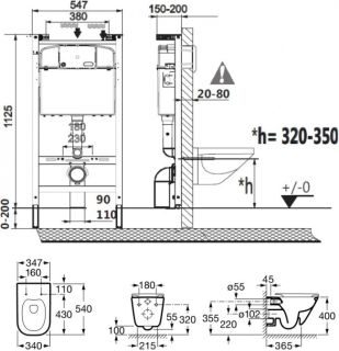 Комплект Roca Gap 893104100 инсталляция с унитазом кнопка глянцевый хром