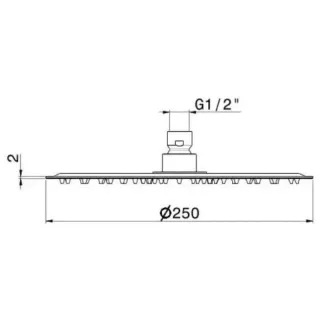 Верхний душ Kerama Marazzi Eterna 29392XKM.59.067 брашированная медь