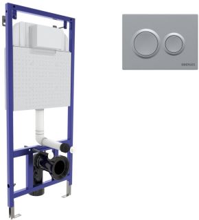 Инсталляция для унитаза Berges Novum 040262 с кнопкой O1 хром матовый