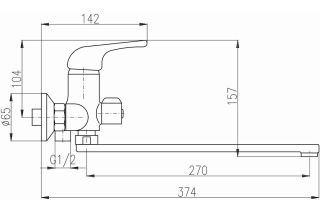 Смеситель для ванны Rav Slezak SAZAVA SA553.5/1 хром