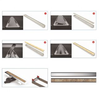 Душевой лоток Berges В1 Keramik Black 095018 70см чёрный матовый