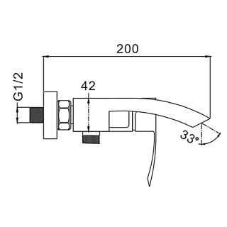 Смеситель для ванны и душа Frap F32803 сатин