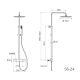Душевая система с термостатом Knotlor SS-24, сатин