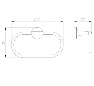 Вешалка для полотенец Wonzon & Woghand Simple WW-6513 хром
