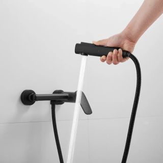 Гигиенический душ со смесителем Shevanik S8505H-1 чёрный