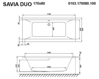 Гидромассажная ванна Whitecross Savia Duo 0103.170080.100.RELAX.CR 170x80см Relax хром