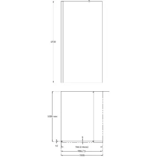 Душевая перегородка Kerama Marazzi Vetro VE.100.WI.CR 100 см стекло прозрачное профиль хром