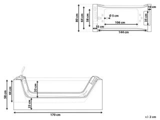 Акриловая ванна Cerutti SPA С-453A с гидромассажем 180x80см белый