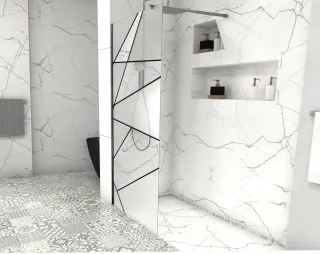 Душевая перегородка Cerutti SPA PICK T90B 90см чёрный