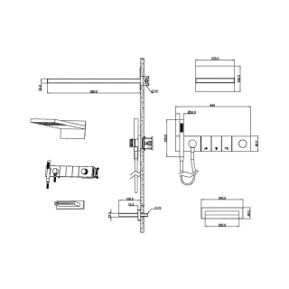 Душевой комплект Boheme Zodiac 132-2-NB брашированный никель