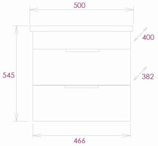 Подвесная тумба под раковину Onika Легран 105031 50см дуб галифакс