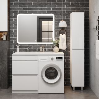 Напольная тумба под раковину для стиральной машины Onika Милтон 105801 58см белый