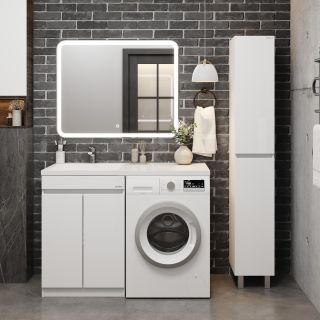 Напольная тумба под раковину для стиральной машины Onika Милтон Нова 105802 58см белый