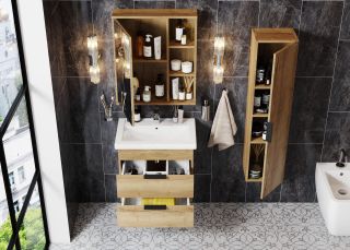 Подвесная тумба под раковину Onika Легран 106117 60см дуб галифакс