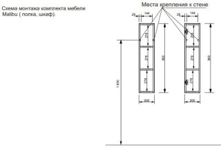 Шкаф навесной Эстет Malibu ФР-00007133 П 20см белый