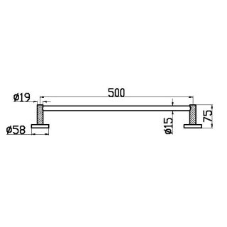 Держатель для полотенца Boheme Uno 10972-G золото