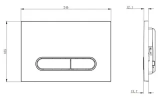 Кнопка смыва Boheme 667-G механическая золото