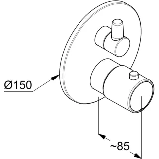 Термостатический смеситель для душа Kludi Zenta SL 388850545 хром