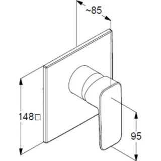 Смеситель для душа Kludi Pure&Style 407550575 хром