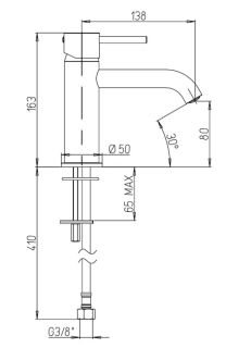Смеситель для раковины Paini Cox 78PZ205O чёрный матовый