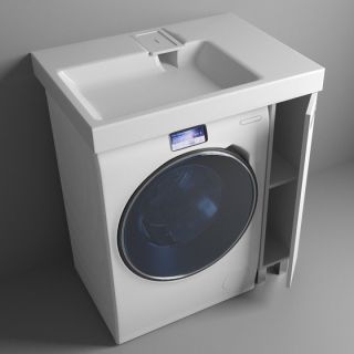 Напольная тумба с раковиной Эстет Riga Luxe ФР-00009657 П 80см одна дверь белый