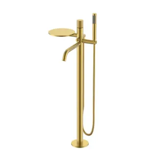 Напольный смеситель для ванны Boheme Stick Spirale 129-MG.4 золото матовое