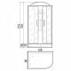Душевая кабина RIVER DUNAY DUNAY 120/80/26 L ТН