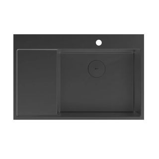 Кухонная мойка Lemark Kezadra 780P 9932156 чёрный матовый