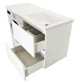 Подвесная тумба с раковиной Эстет Dallas Luxe ФР-00009689 П 150см два ящика белый