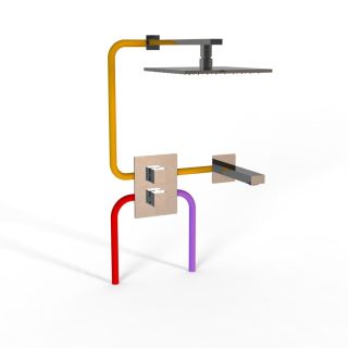 Душевой комплект Paini Grazia 21CRSET26911THBATHHEAD с термостатом хром