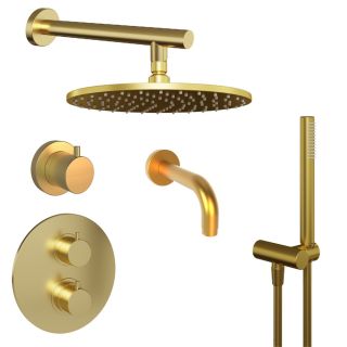 Душевой комплект Paini Cox 78PJSET36911THSHBATH с термостатом матовое золото