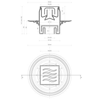 Душевой трап Confluo Standard Vertical Dry Mask