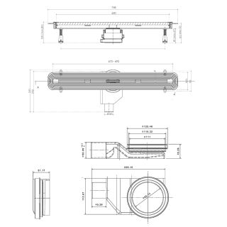 Душевой лоток BETTOSERB 13100033 Slim Line 650