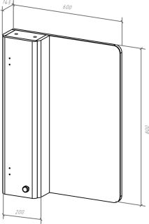 Зеркало-шкаф Bellezza Олимпия 60см левый орех 00000007052