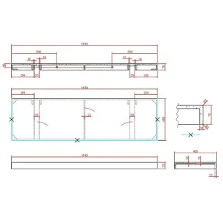Столешница Armadi Art Flat 869-160-NM 160 см nero marquina