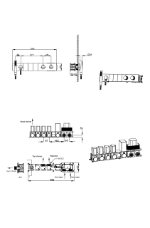Встраиваемый смеситель для душа Boheme Zodiac Thermo 133-SYS-NB с термостатом брашированный никель