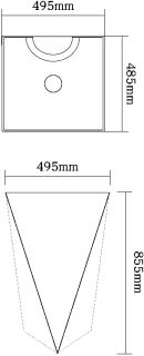 Раковина напольная SantiLine SL-4009 50см белый