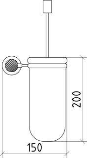 Щётка для туалета Boheme Royal Crystal хром 10933-CR
