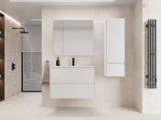 Тумба под раковину подвесная Style Line Лима ЛС-00002352 100 см белый матовый