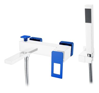 Смеситель для ванны Boheme Q хром/синий 143-CRUV