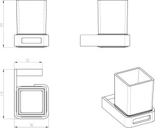 Стакан Boheme Q золото 10944-G