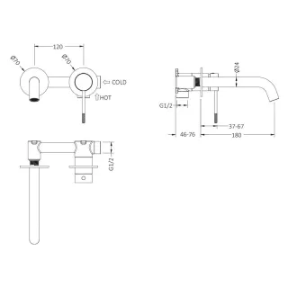 Встраиваемый смеситель для раковины Timo Saona 2373/16SM сенсорный белый матовый