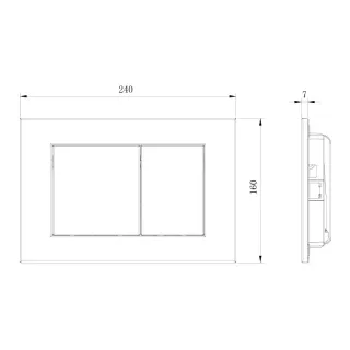 Кнопка смыва Boheme 650/2-GM оружейная сталь