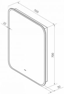 Зеркало с подсветкой Art&Max Siena 50x70см AM-Sie-500-700-DS-F