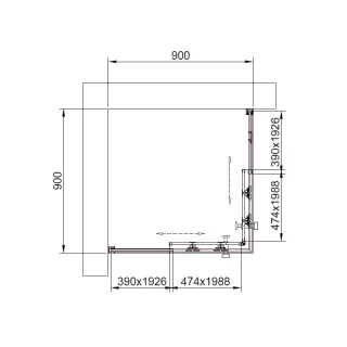 Душевой уголок Timo T38 90x90 см золото матовое