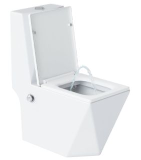 Унитаз-моноблок Laguraty 071AC с функцией биде и смесителем белый
