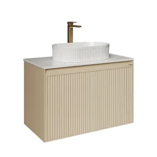 Тумба под раковину Grossman Кристалл 108044 80 см подвесная цвет бежевый